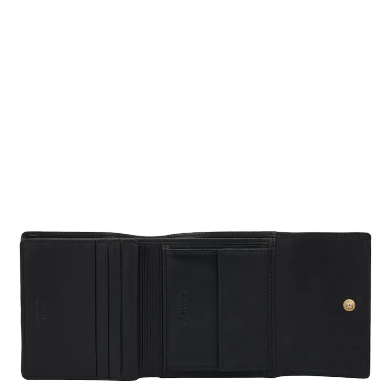 دا ميلانو Plain Leather Ladies Wallet - Black
